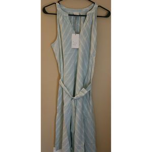 A New Day Blue/White Stripe Waist Dress Women S